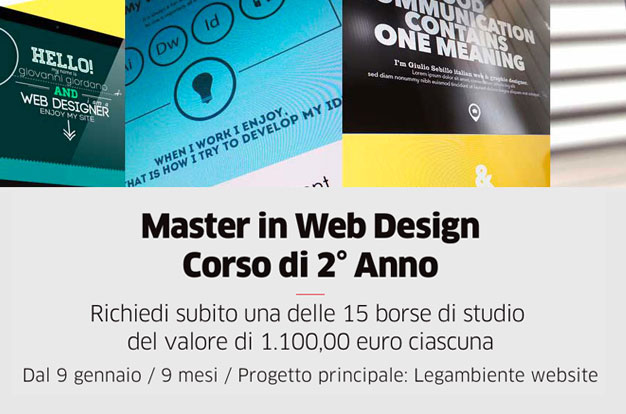 Master in Web Design Docente Nicola Cozzolino - 2° anno - Attivate le borse di studio