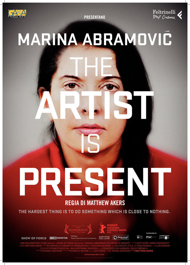 Marina Abramovic. The artist is present.