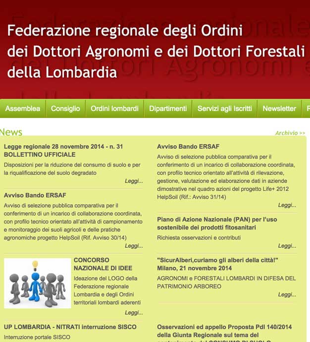 logo per la Federazione regionale degli Ordini dottori agronomi e dottori forestali della Lombardia