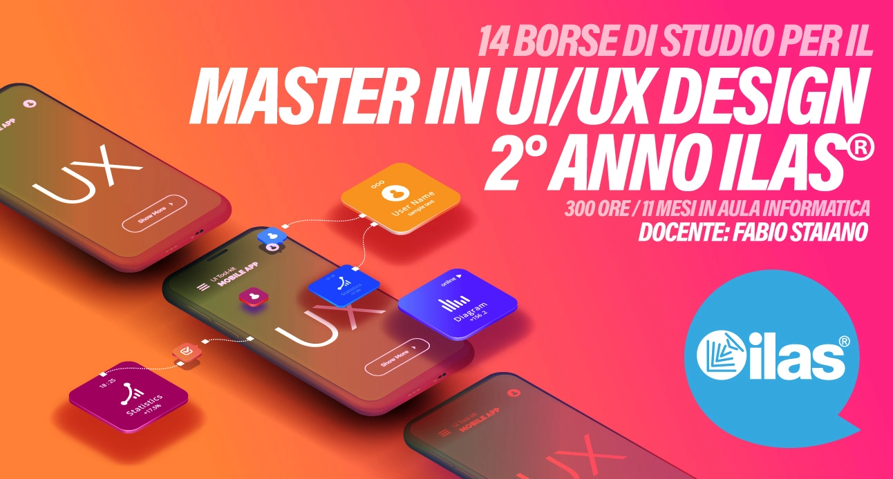 14 borse di studio per il  MASTER IN UI/UX DESIGN IN AULA INFORMATICA