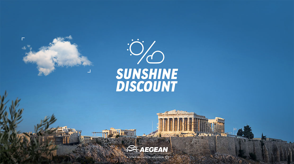 Aegean Airlines: caccia alle nuvole sul cielo di Atene