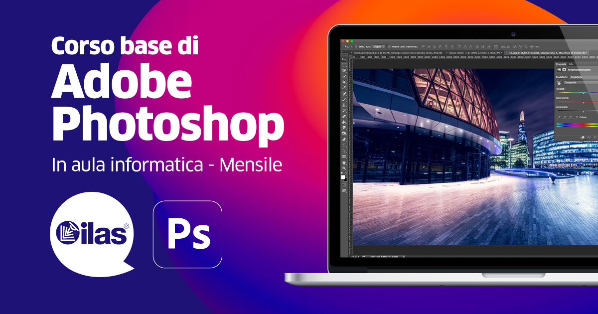 DAL 18 MAGGIO 2023 - CORSO DI ADOBE PHOTOSHOP BASE / IN AULA INFORMATICA / DOCENTE ACI ADOBE