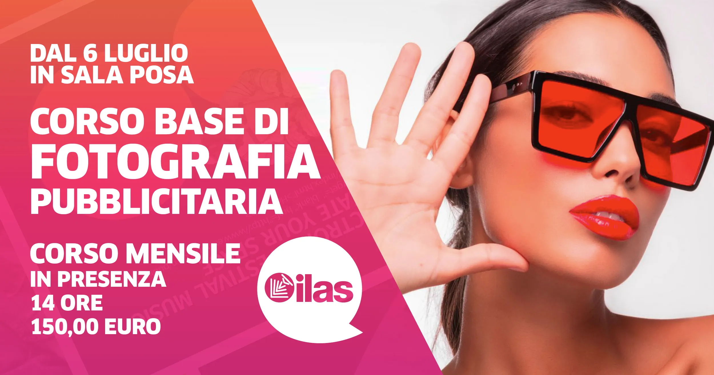 DAL 31 LUGLIO - CORSI INTENSIVI ESTIVI DI ADOBE PHOTOSHOP, ILLUSTRATOR, SOCIAL MEDIA MANAGER BASE, FACEBOOK E INSTAGRAM ADS
