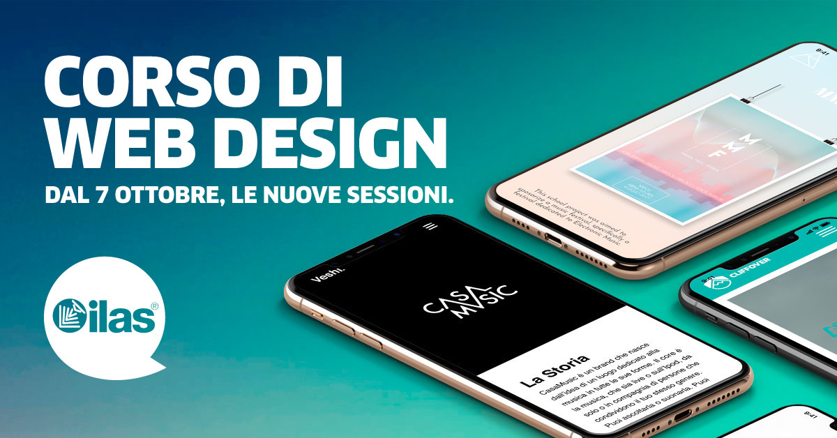 DAL 7 OTTOBRE 2020 - CORSO DI WEB DESIGN ILAS® - A NAPOLI IN LABORATORIO INFORMATICO