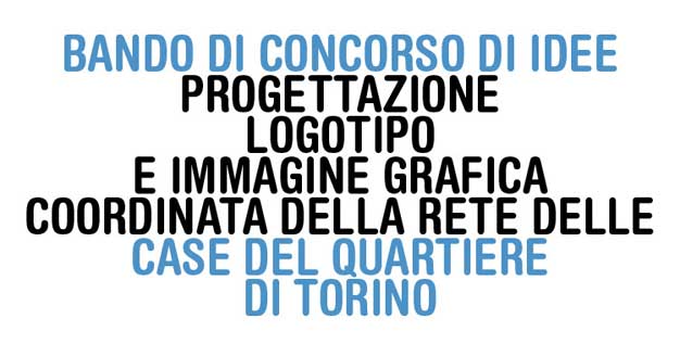 logotipo e dell'immagine grafica coordinata della rete delle case di quartiere di Torino