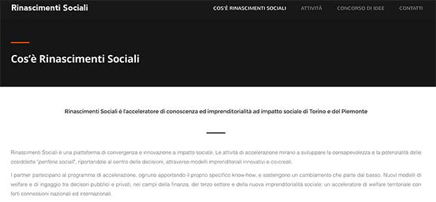 Logotipo ed immagine grafica per la progettualità Rinascimenti Sociali